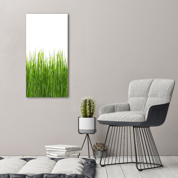 Verticale foto op canvas Groen gras