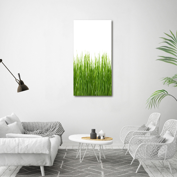 Verticale foto op canvas Groen gras