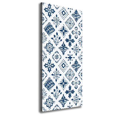 Verticale canvasfoto Bloemenpatroon