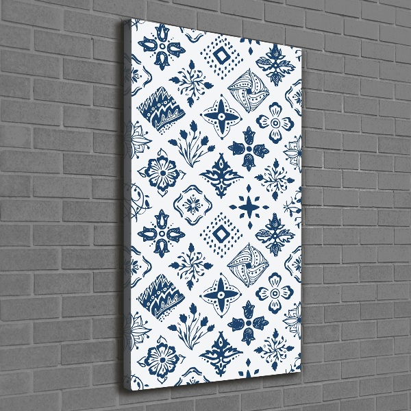 Foto obraz na płótnie pionowy Kwiecisty wzór