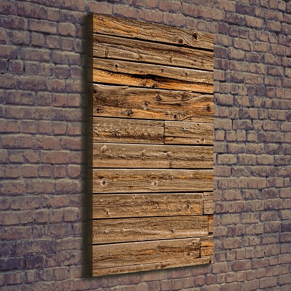 Verticale foto op canvas Houten muur