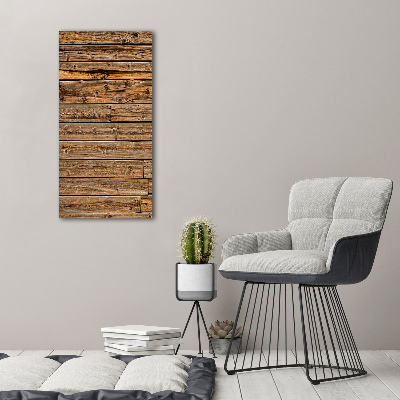 Verticale foto op canvas Houten muur