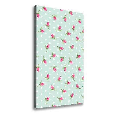 Verticaal schilderij op canvas Rozen