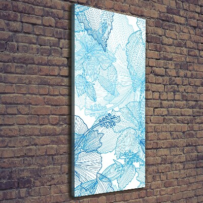 Verticaal canvasschilderij Hawaiiaanse bloemen