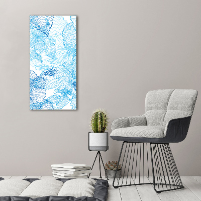 Verticaal canvasschilderij Hawaiiaanse bloemen