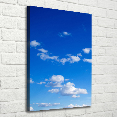 Verticaal canvasschilderij Wolken aan de hemel
