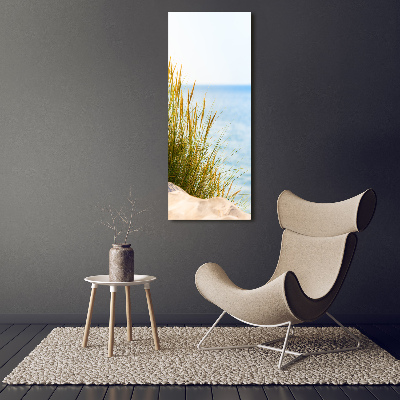 Verticale foto op canvas Duinen aan zee
