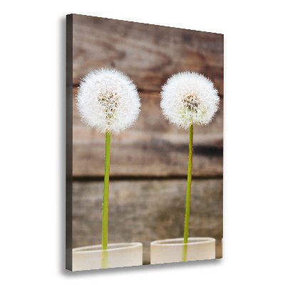 Verticale canvasfoto Paardenbloemen