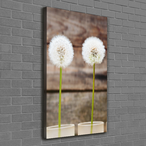 Verticale canvasfoto Paardenbloemen