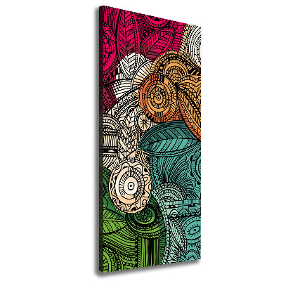 Verticaal canvasschilderij Abstracte veren