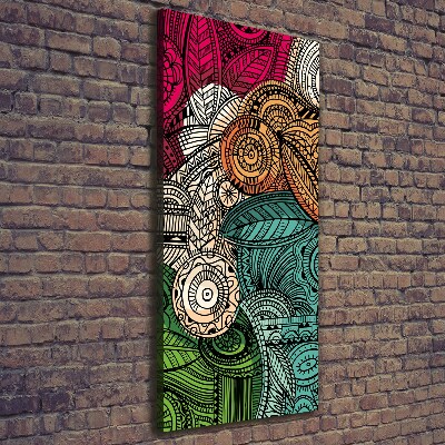 Verticaal canvasschilderij Abstracte veren