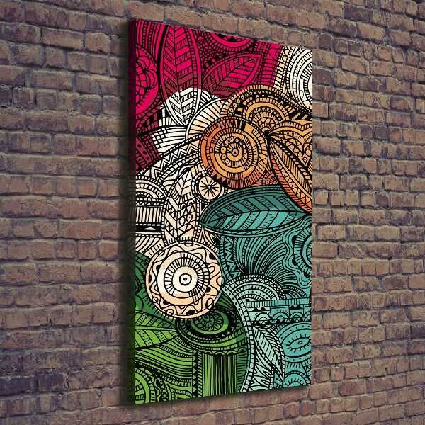 Verticaal canvasschilderij Abstracte veren