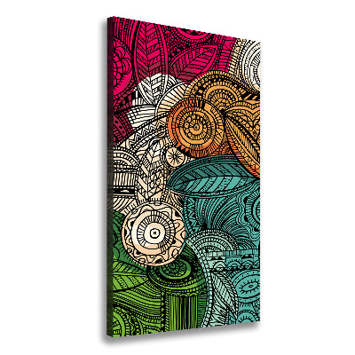 Verticaal canvasschilderij Abstracte veren