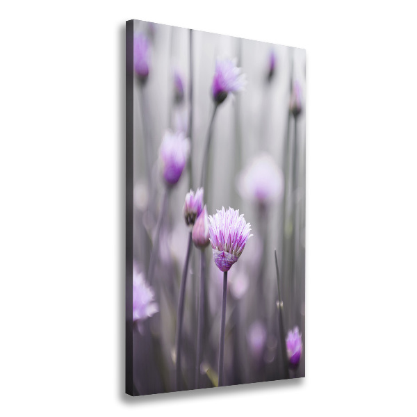 Verticale canvasfoto Bieslookbloemen