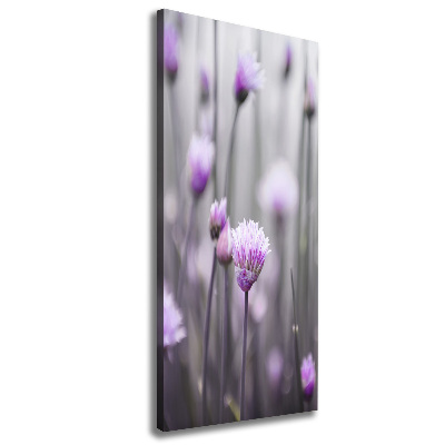 Verticale canvasfoto Bieslookbloemen