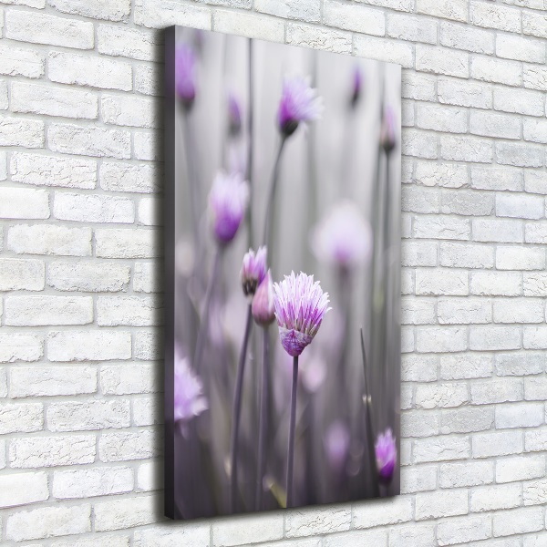 Verticale canvasfoto Bieslookbloemen