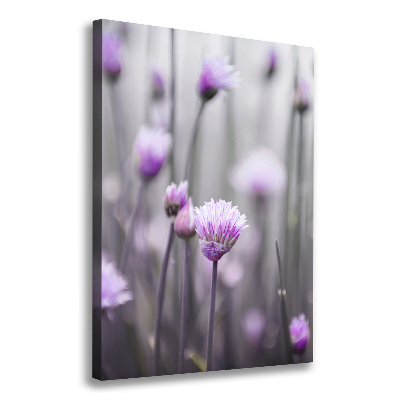 Verticale canvasfoto Bieslookbloemen