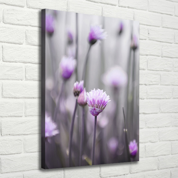 Verticale canvasfoto Bieslookbloemen