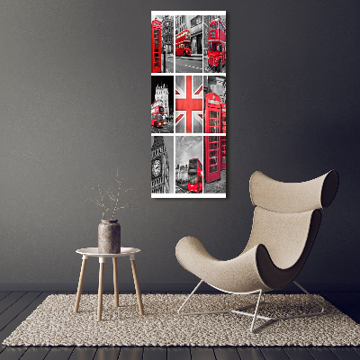 Verticaal canvasschilderij Londen College