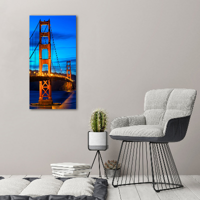 Verticaal schilderij op canvas San Francisco-brug