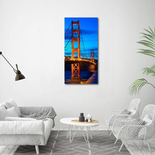 Verticaal schilderij op canvas San Francisco-brug
