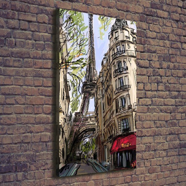 Verticale foto op canvas Eiffeltoren Parijs