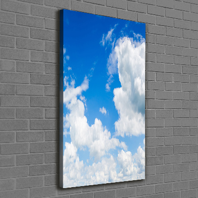 Verticale canvasfoto Wolken aan de hemel