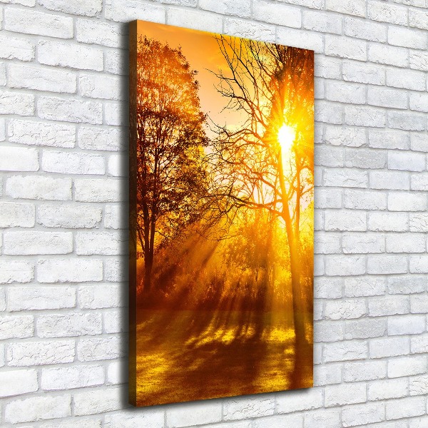 Verticaal canvasschilderij Park in de herfst