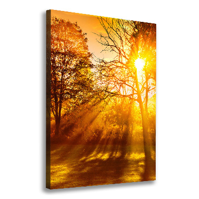 Verticaal canvasschilderij Park in de herfst
