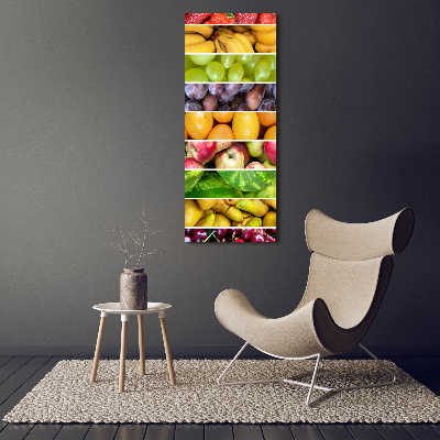 Verticaal schilderij op canvas Kleurrijk fruit