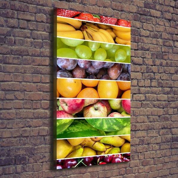 Verticaal schilderij op canvas Kleurrijk fruit