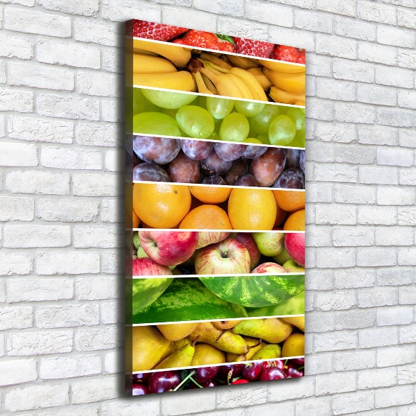Verticaal schilderij op canvas Kleurrijk fruit