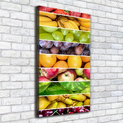 Verticaal schilderij op canvas Kleurrijk fruit