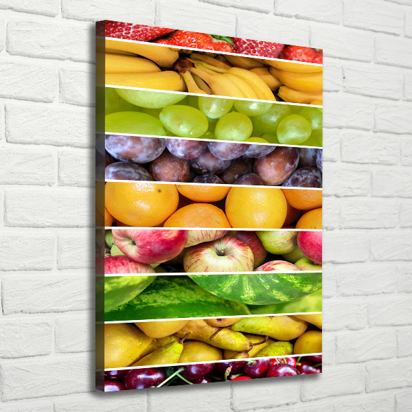Verticaal schilderij op canvas Kleurrijk fruit