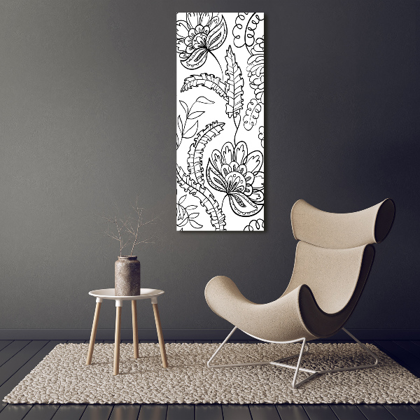 Verticaal canvasschilderij Zentangle-achtergrond