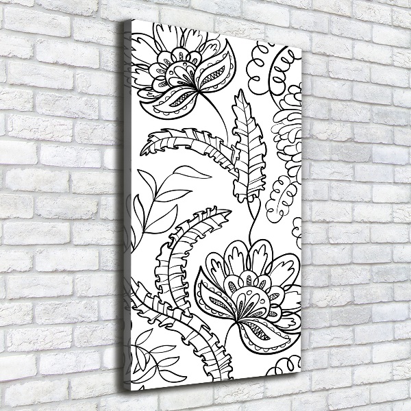 Verticaal canvasschilderij Zentangle-achtergrond