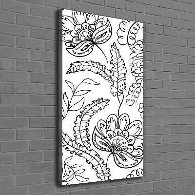 Verticaal canvasschilderij Zentangle-achtergrond