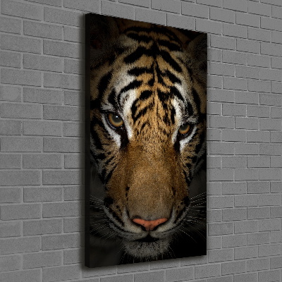 Verticale foto op canvas Tijger