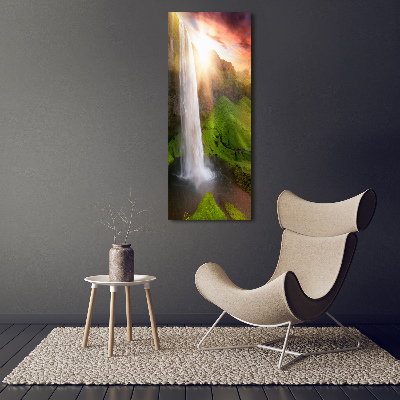 Verticaal canvasschilderij Waterval