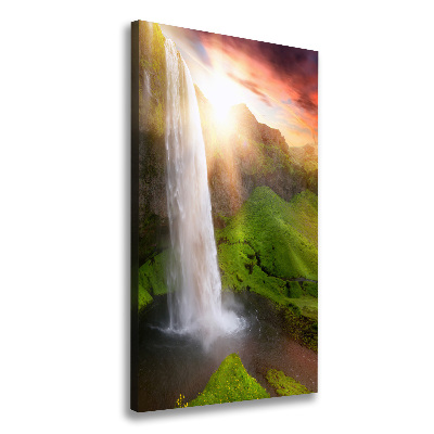 Verticaal canvasschilderij Waterval