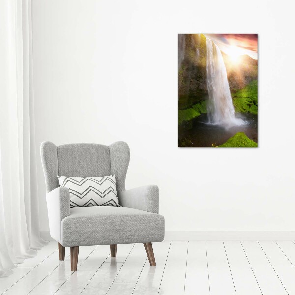 Verticaal canvasschilderij Waterval