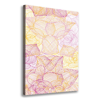 Verticale foto op canvas Bloemen