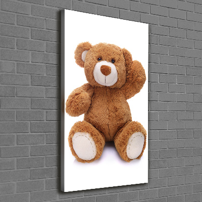 Verticaal schilderij op canvas Teddybeer