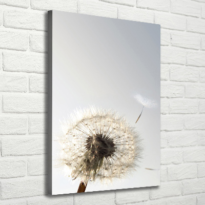 Verticaal canvasschilderij Paardebloem