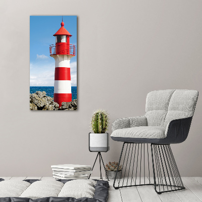 Verticaal canvasschilderij Vuurtoren