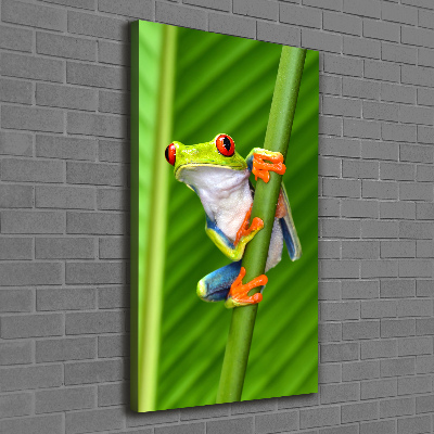 Verticale canvasfoto Europese boomkikker