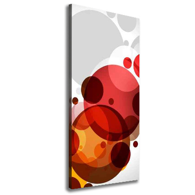 Verticaal canvasschilderij Cirkelabstractie