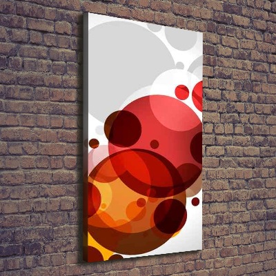 Verticaal canvasschilderij Cirkelabstractie