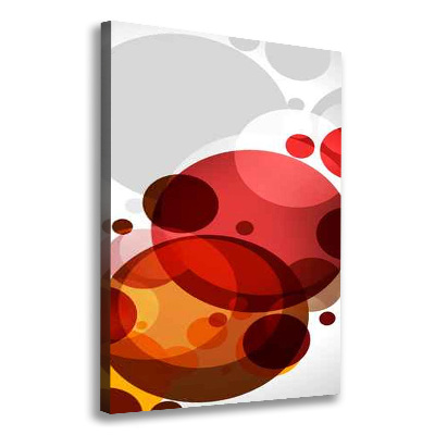 Verticaal canvasschilderij Cirkelabstractie