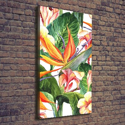 Verticaal schilderij op canvas Hawaiiaans patroon
